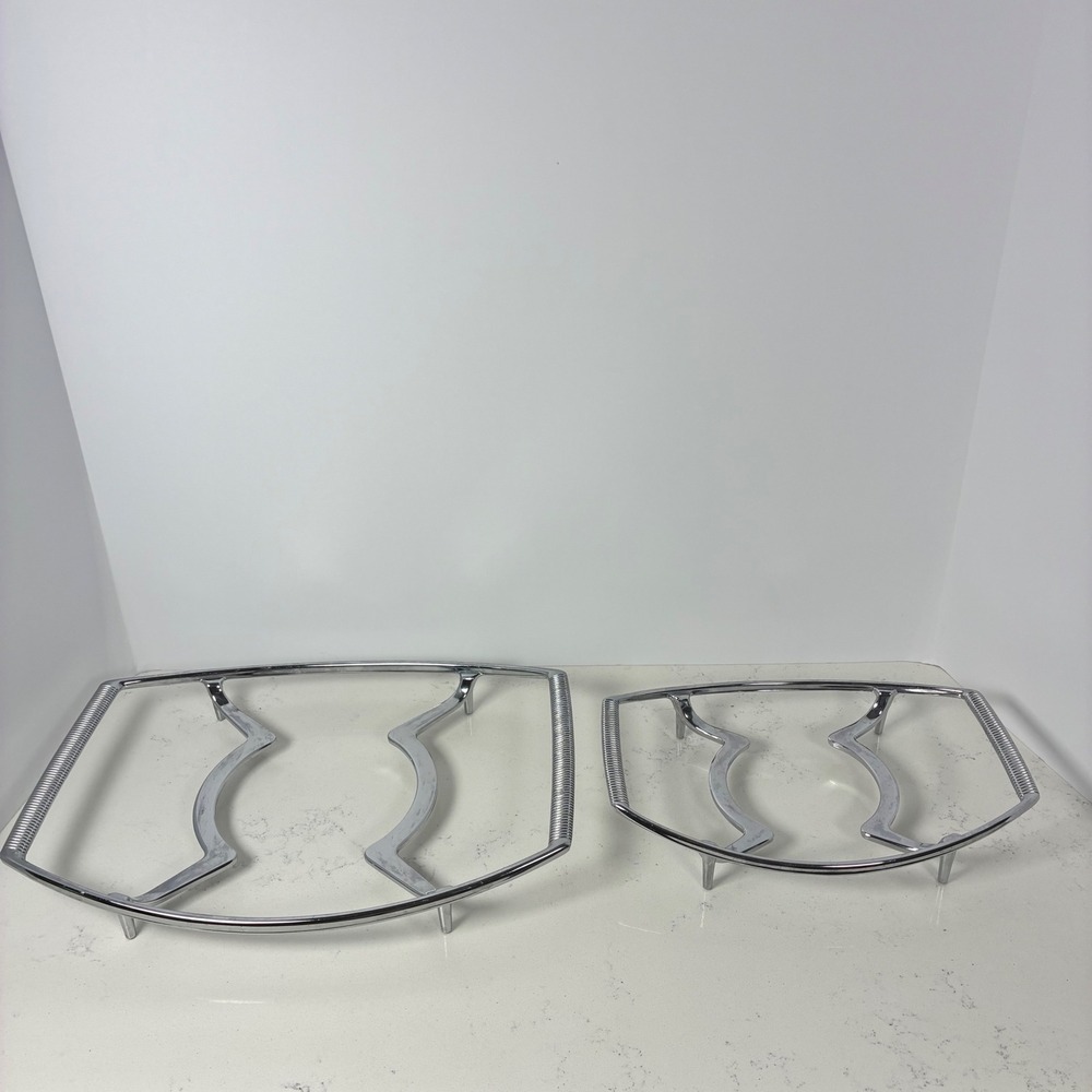 2 Corning Ware Casserole Cradles Metal Serving Trivet Carrier MCM Retro 1960/70s